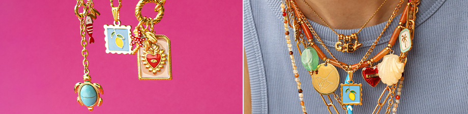 Neue, emaillierte Anhänger aus Edelstahl Neue, emaillierte Anhänger aus Edelstahl