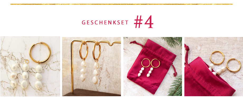 Gift set 4: Stijlvolle oorbellen met zoetwaterparels