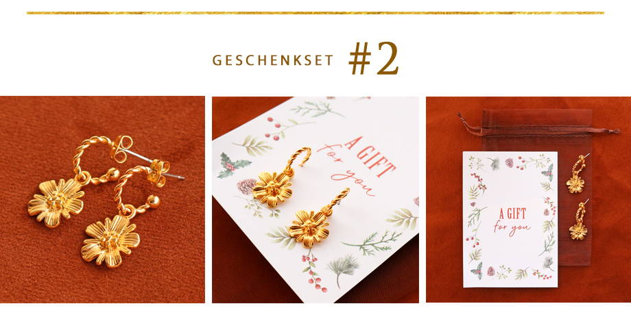 Gift set 2: Oorbellen met DQ metalen bedel